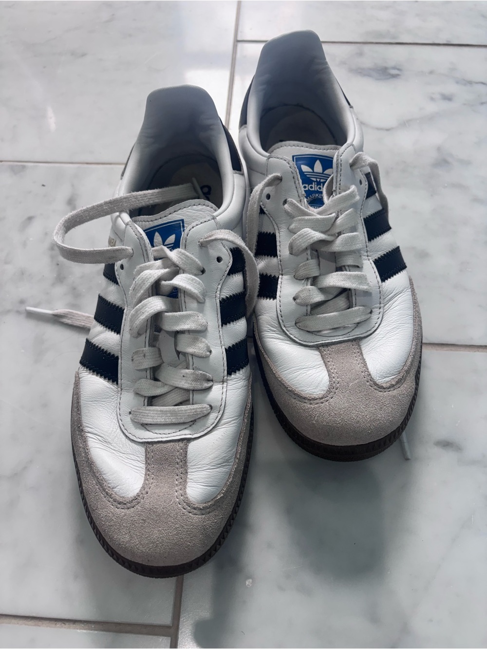 adidas Samba Retro White with black stripes - Picture 3 of 10